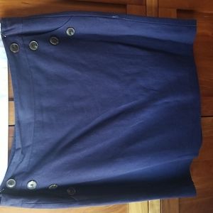 It's a host pick ! Loft navy blue linen and rayon spring/summer skirt, 16